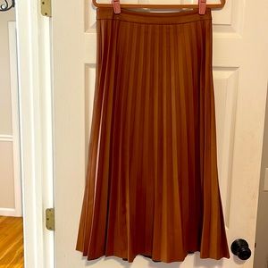 Faux leather midi skirt